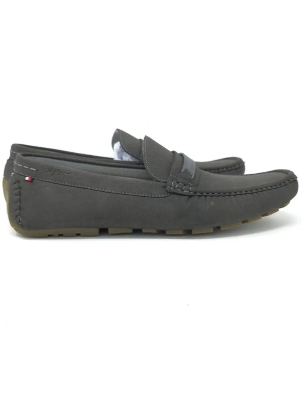 Tommy Hilfiger Atino Medium Dark Gray Slip-On Driving Loafers 11M